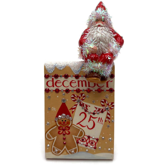 Patricia Breen Christmas Is Here Gingerbread Santa Snowflakes Standing Ornament