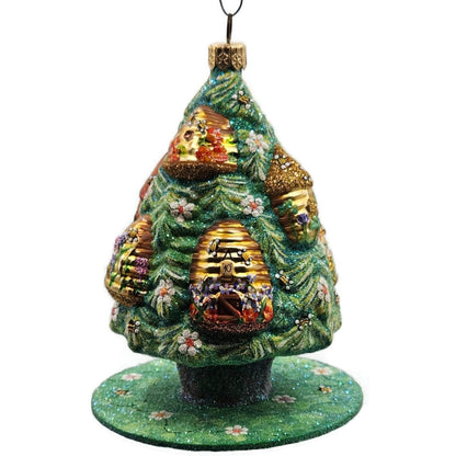 Patricia Breen Beeskep Topiary Green Flower Bees Spring Christmas Tree Sculpture