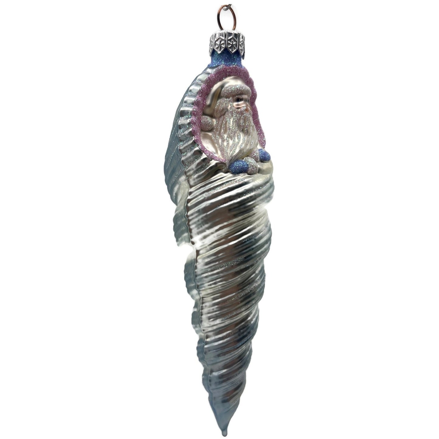 Patricia Breen Triton Santa Blue Pearl Suit Summer Nautical Christmas Ornament