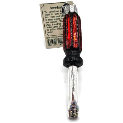 OWC Screwdriver Construction Tools Work Glass Old World Christmas Ornament