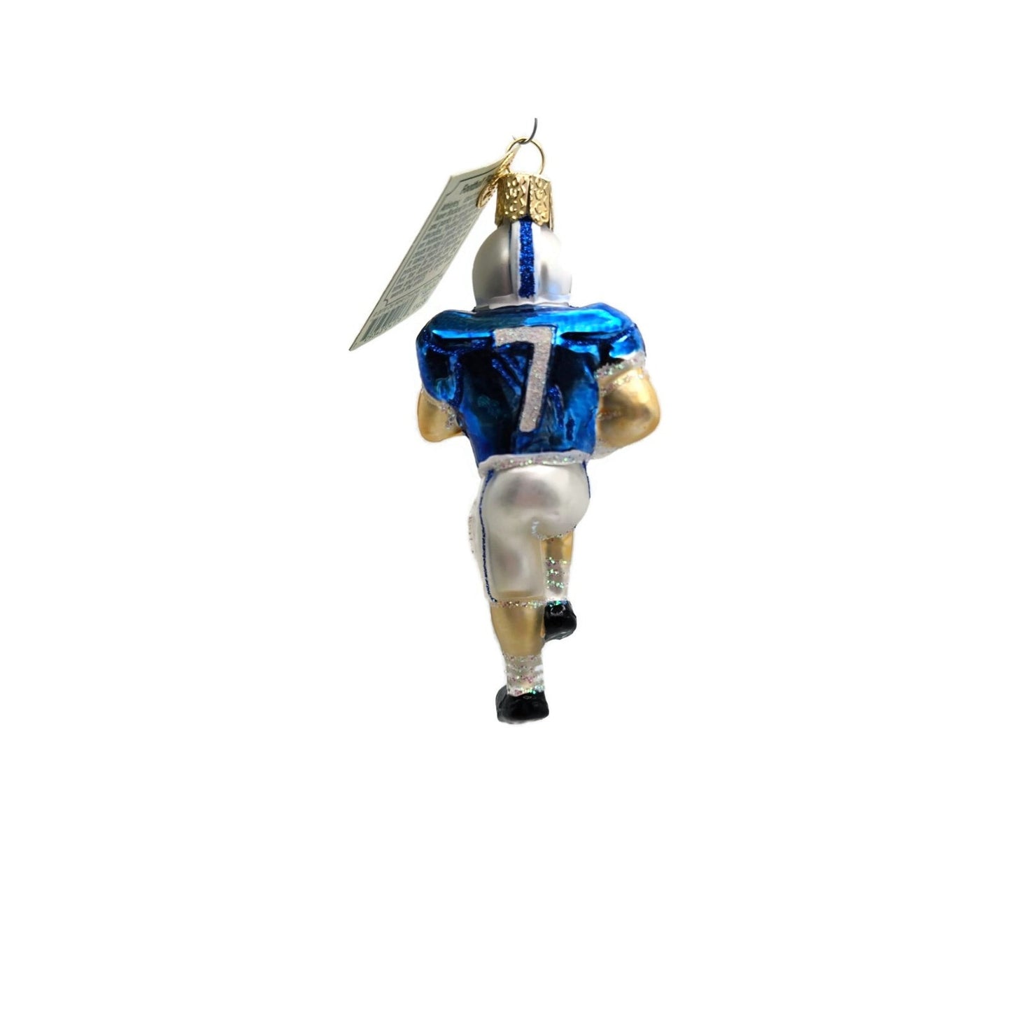 Old World Christmas Football Player OWC Blown Glass Sports Christmas Ornament