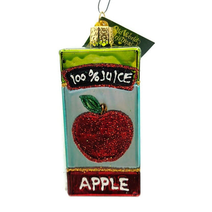 Old World Christmas Apple Juice Box Christmas Holiday Tree Ornament OWC 2019