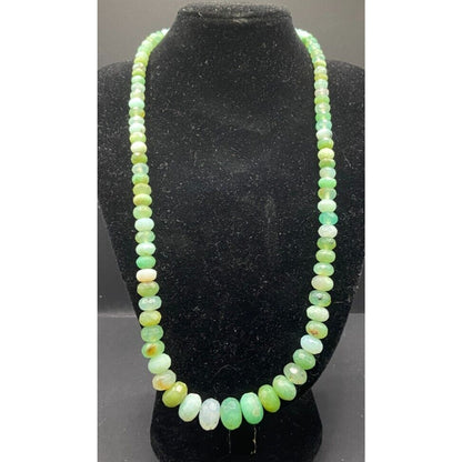 Aqua Rondelle Beaded Necklace Mine Finds By Jay King Chrysoprase Graduated
