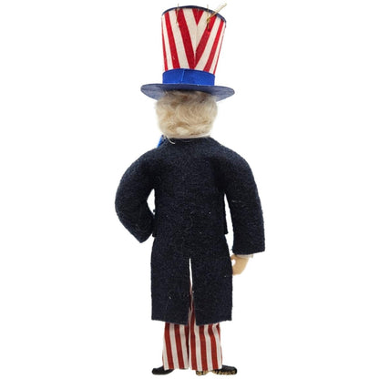 Gladys Boalt Uncle Sam Patriotic July 4th Fabric Christmas Tree Ornament 2769