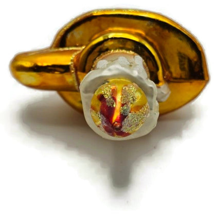 Christopher Radko Jack's Candlestick Gold Clip On Christmas Ornament 99-153-0