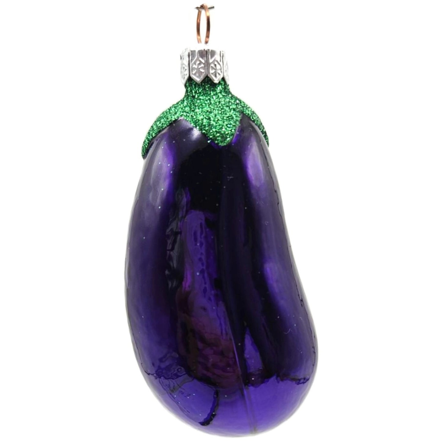 Patricia Breen Walk In Marche Ouvert Un Aubergine Eggplant Holiday Ornament 9941