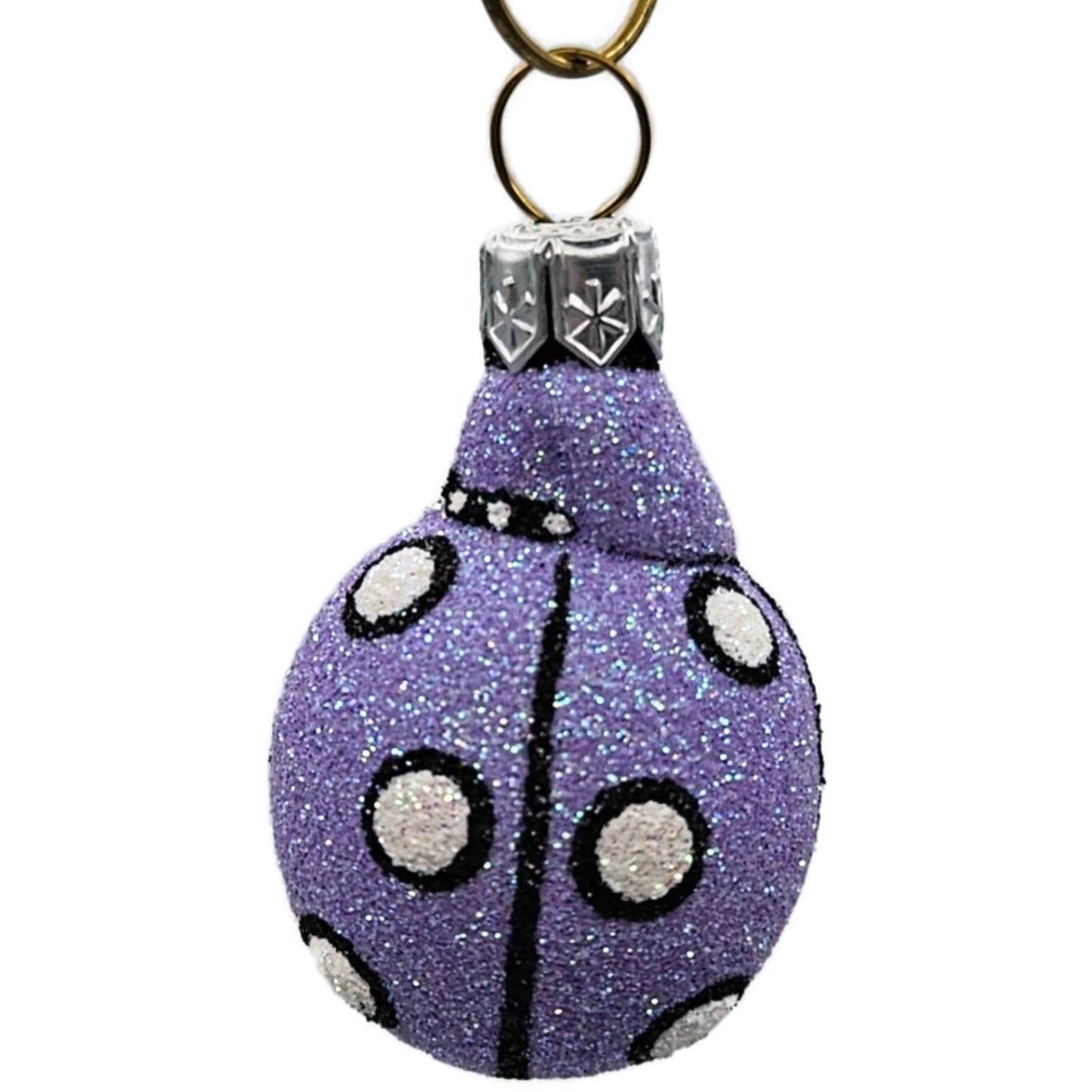 Patricia Breen Ladybug Noel Lavender Glittered Spring Christmas Ornament CATZ
