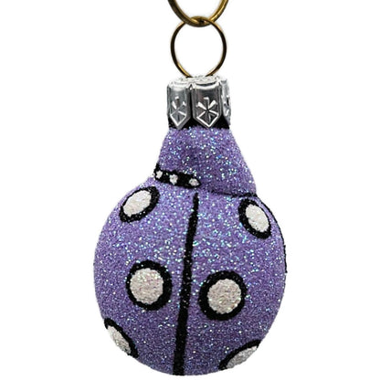 Patricia Breen Ladybug Noel Lavender Glittered Spring Christmas Ornament CATZ