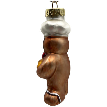 Gingerbread Baker Cookie Glitter Glass Sweets Glass Christmas Tree Ornament