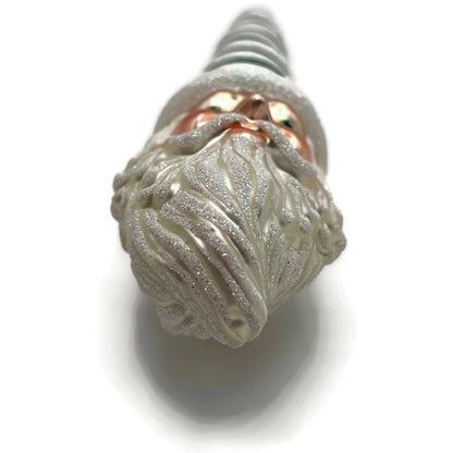 Patricia Breen Sucre Santa Green White Spearmint Striped Christmas Tree Ornament