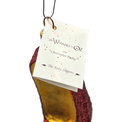 Christopher Radko The Ruby Slippers Wizard of Oz Christmas Tree Ornament Set