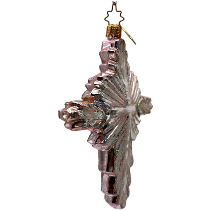 Christopher Radko Iridescent Cross Christmas Tree Ornament