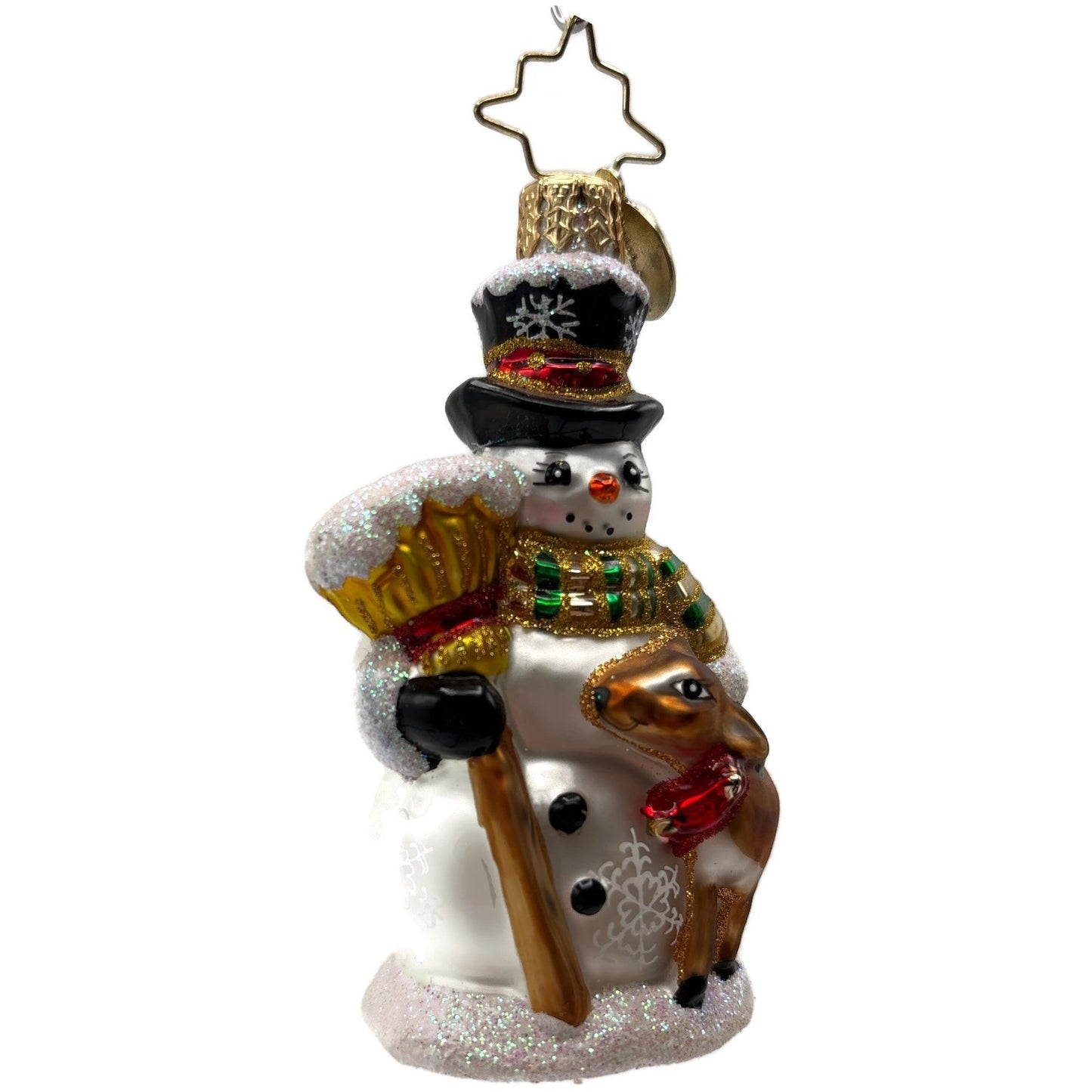 Christopher Radko Good Friends Forever Deer Snowman Christmas Ornament 1017754