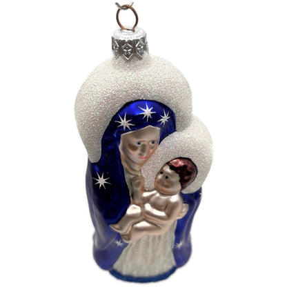 Patricia Breen Madonna of the Sun Cobalt Blue Stars Christmas Tree Ornament