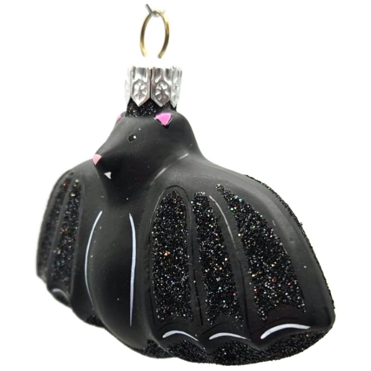 Patricia Breen Henry The Bat Black Glass Halloween Christmas Tree Ornament 2323