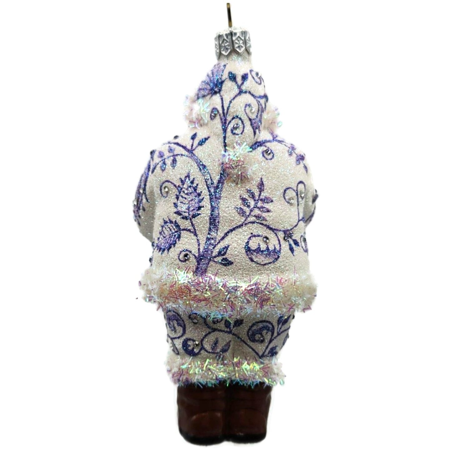 Patricia Breen Crowning Glory Chinoiserie Lavender Santa Christmas Ornament 2814
