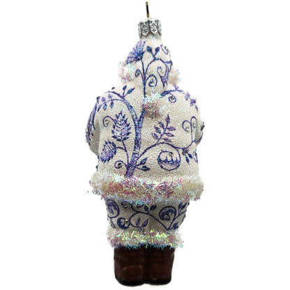 Patricia Breen Crowning Glory Chinoiserie Lavender Santa Christmas Ornament 2814