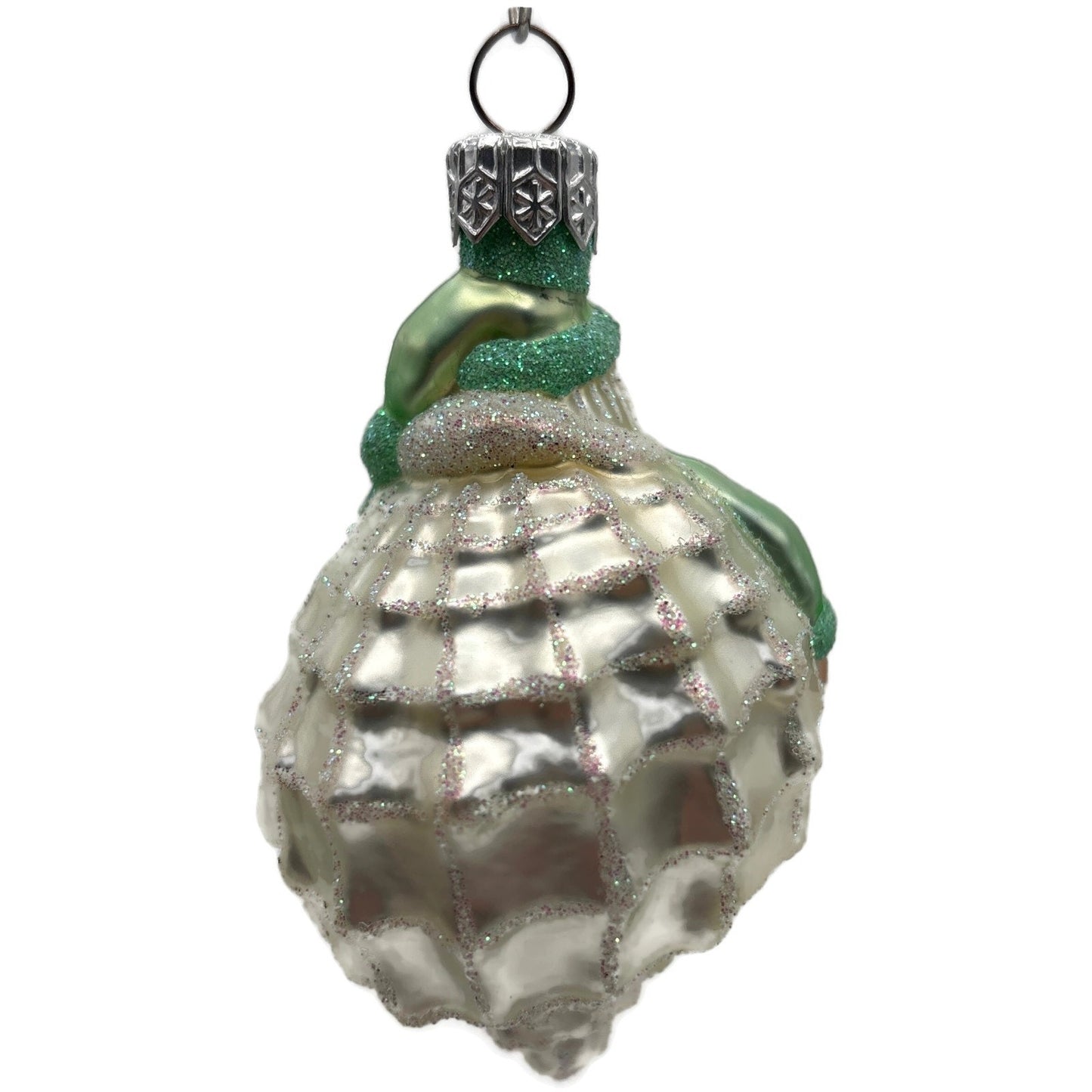 Patricia Breen Turitella Santa Aquatic Green Shell Nautical Christmas Ornament