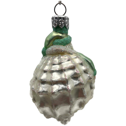 Patricia Breen Turitella Santa Aquatic Green Shell Nautical Christmas Ornament