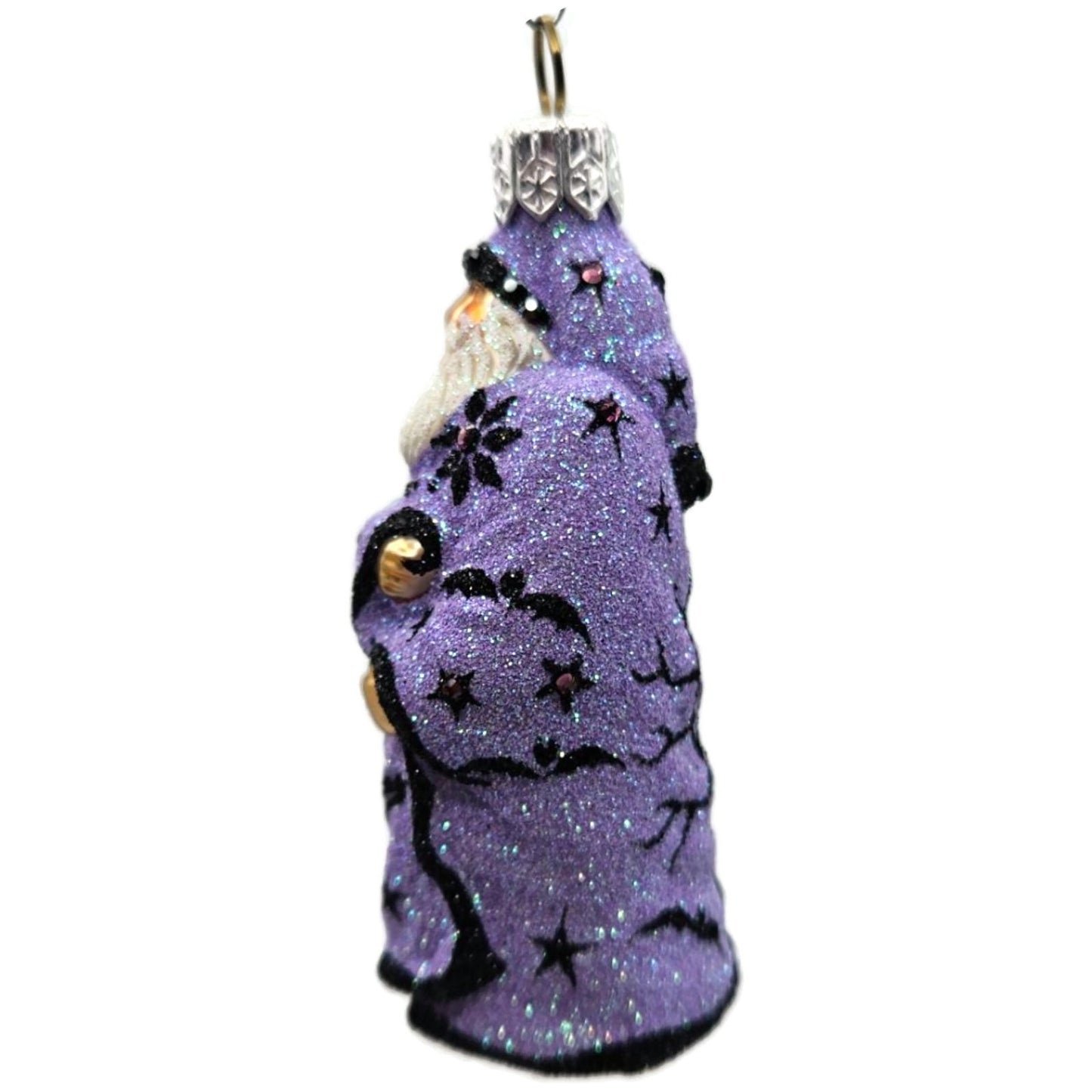 Patricia Breen Mini Redoute Santa Lavender Witch Glass Halloween Ornament 2426