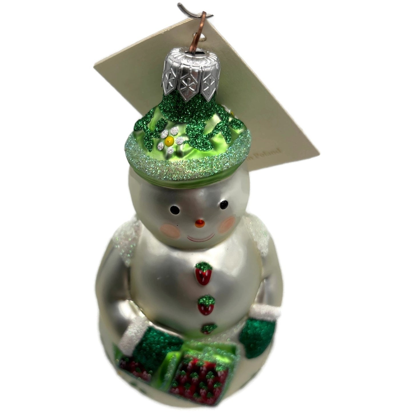 Patricia Breen Strawberry Snowman Fruit Summer Christmas Tree Ornament NM