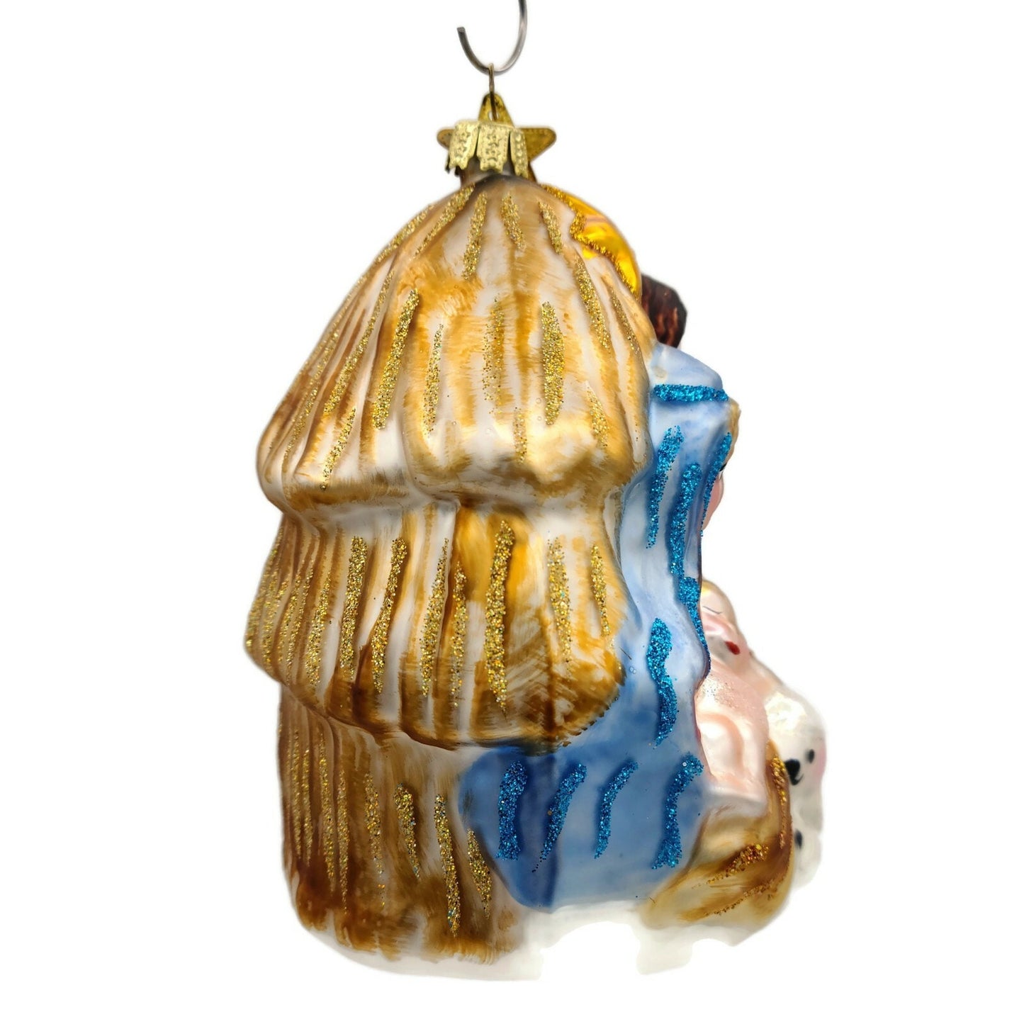 Inge Glass Nativity Scene Baby Jesus Mary Joseph Manger Christmas Tree Ornament