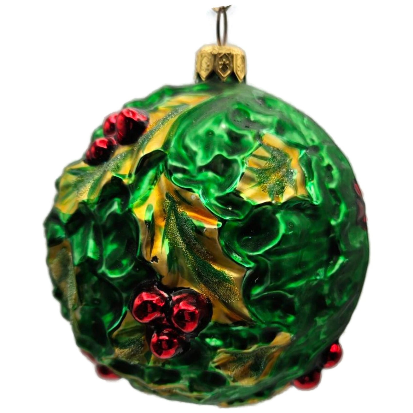 Christopher Radko Holly Frost Berry Green Christmas Tree Ornament 97-135-0