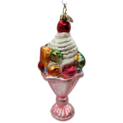 Christopher Radko Tutti Frutti Ice Cream Cone Christmas Tree Ornament 01-0383-0