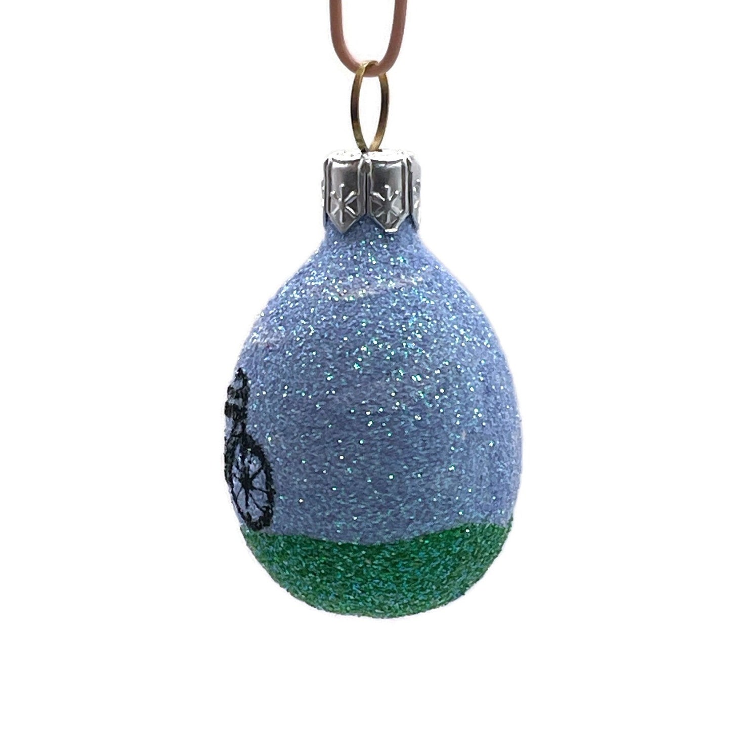 Patricia Breen Miniature Egg Go Ride your Bike Easter Christmas Tree Ornament