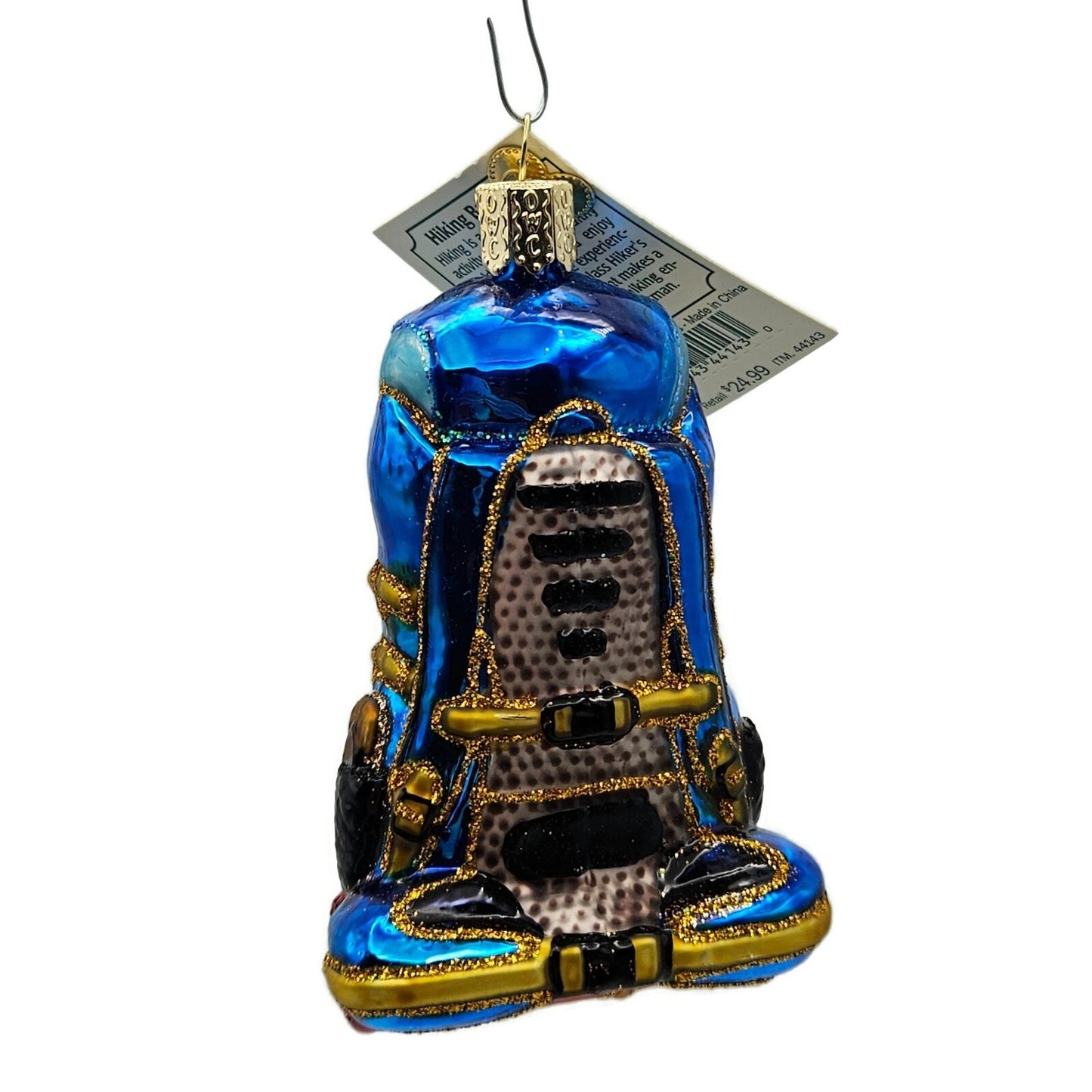 Old World Christmas Hiking Backpack Christmas Holiday Tree Ornament OWC 44143