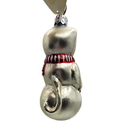 Patricia Breen Snowcat With Red Scarf Pearl Christmas Tree Ornament Snow Family