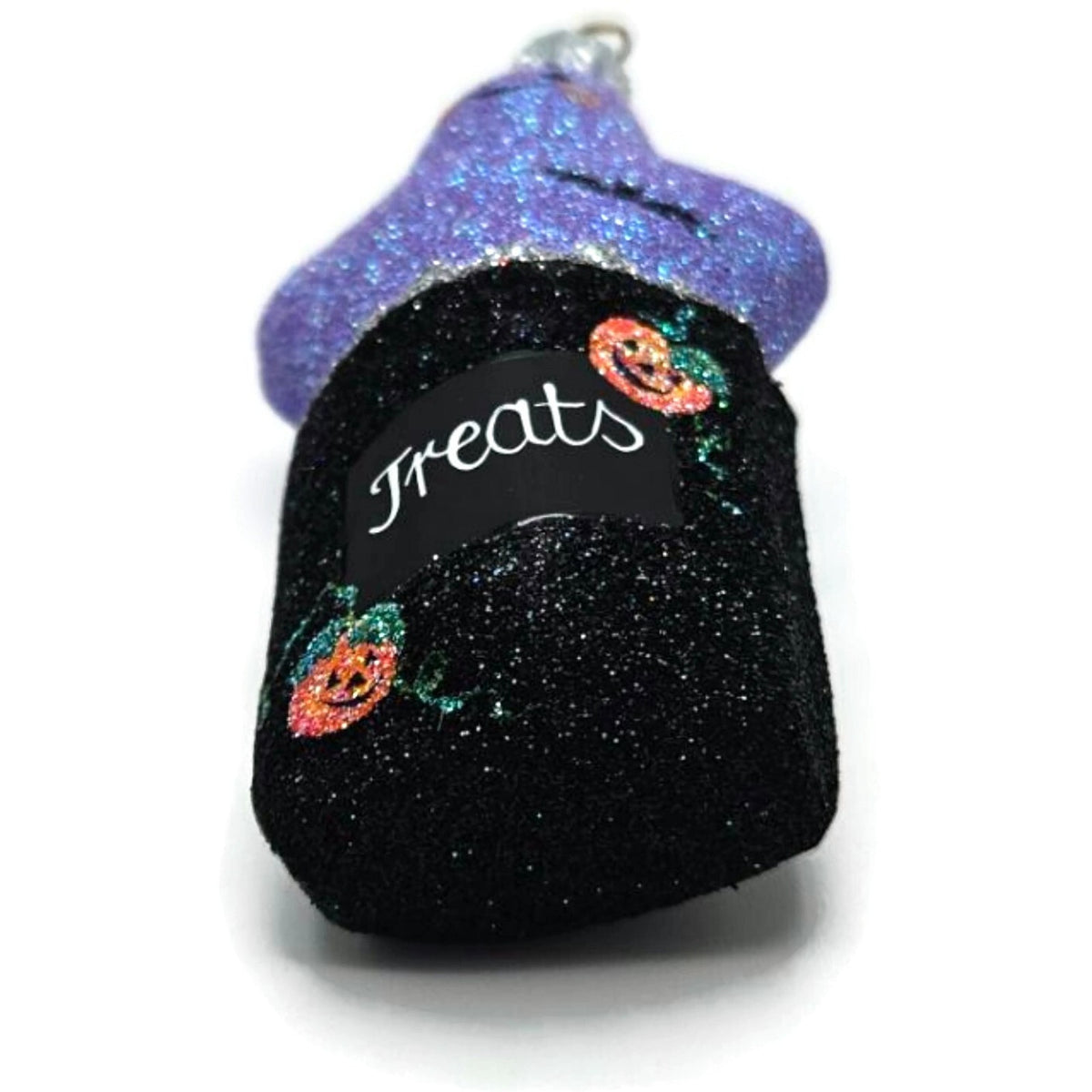 Patricia Breen Treat Seeker Black Violet Ghost Pumpkins Halloween Ornament 2261