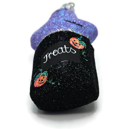 Patricia Breen Treat Seeker Black Violet Ghost Pumpkins Halloween Ornament 2261