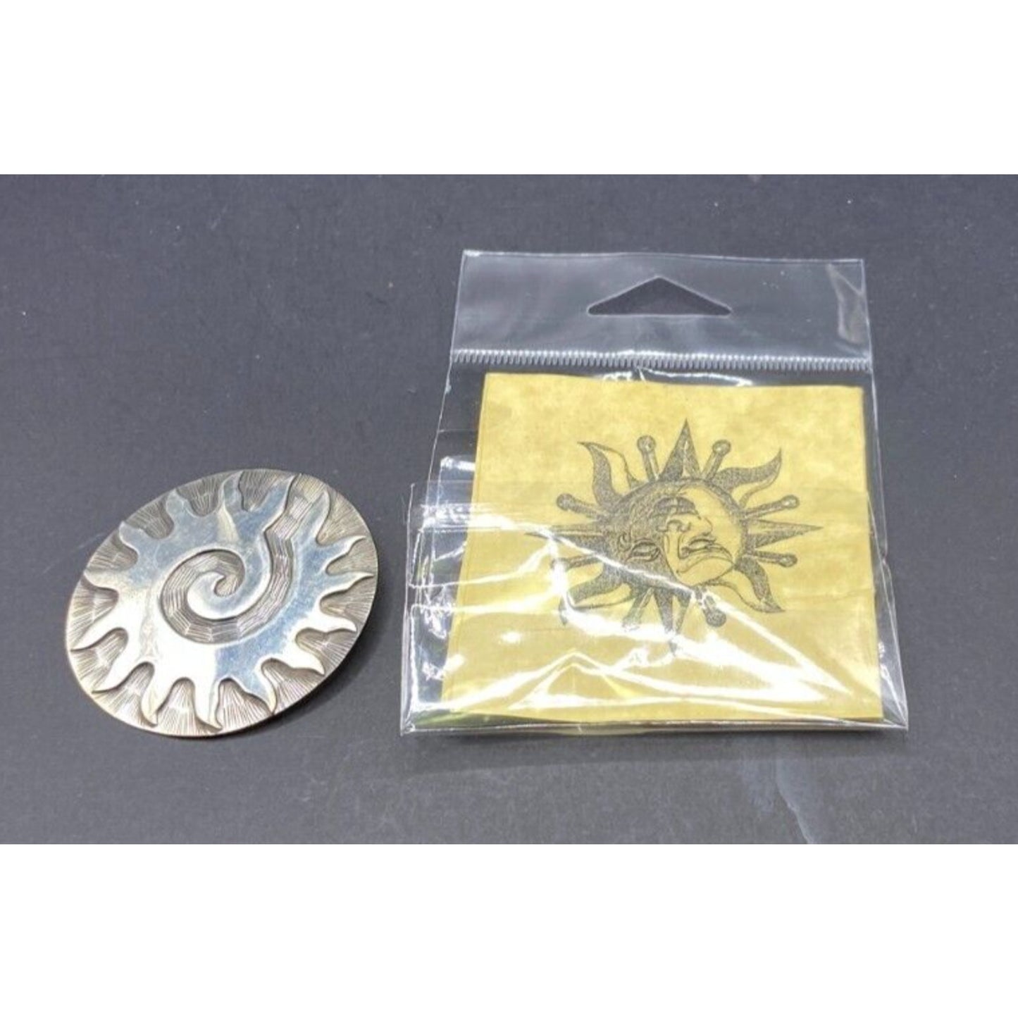 CII Ernesto Rodriguez Ocampo Stylized Sun Brooch Pendant 925 Sterling Silver