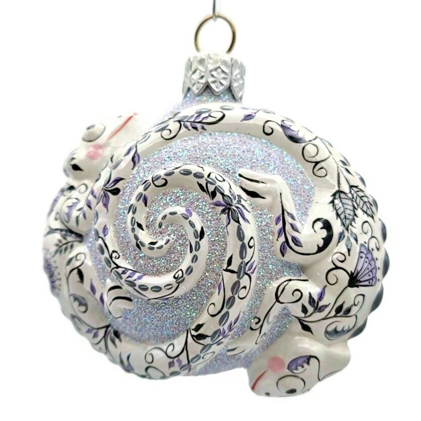 Patricia Breen Once Again for James Chinoiserie Violet Christmas Tree Ornament