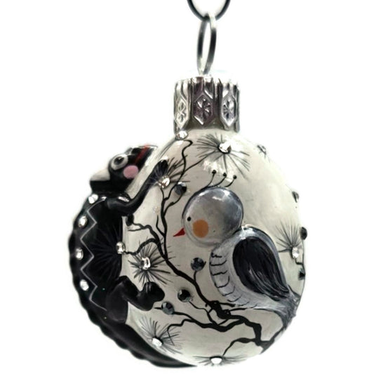 Patricia Breen Springtime Chameleon Black Bird Spring Christmas Tree Ornament