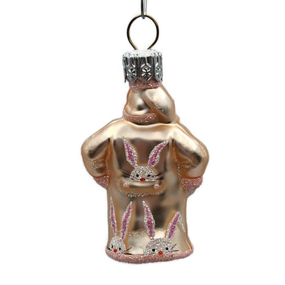 Patricia Breen Spirited Santa Easter Bunny Pink Christmas Holiday Tree Ornament