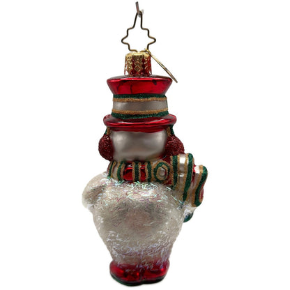 Christopher Radko Chappy O'Snow Little Gem Christmas Snowman Ornament 1014611
