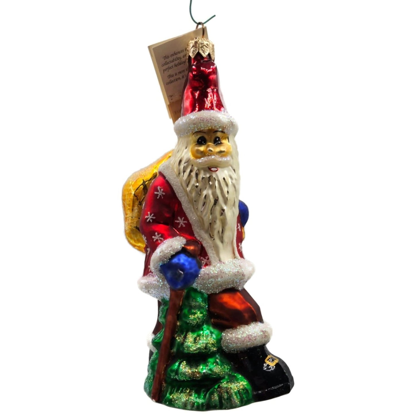 Christopher Radko Long Beard Santa Claus With Sack Christmas Tree Ornament