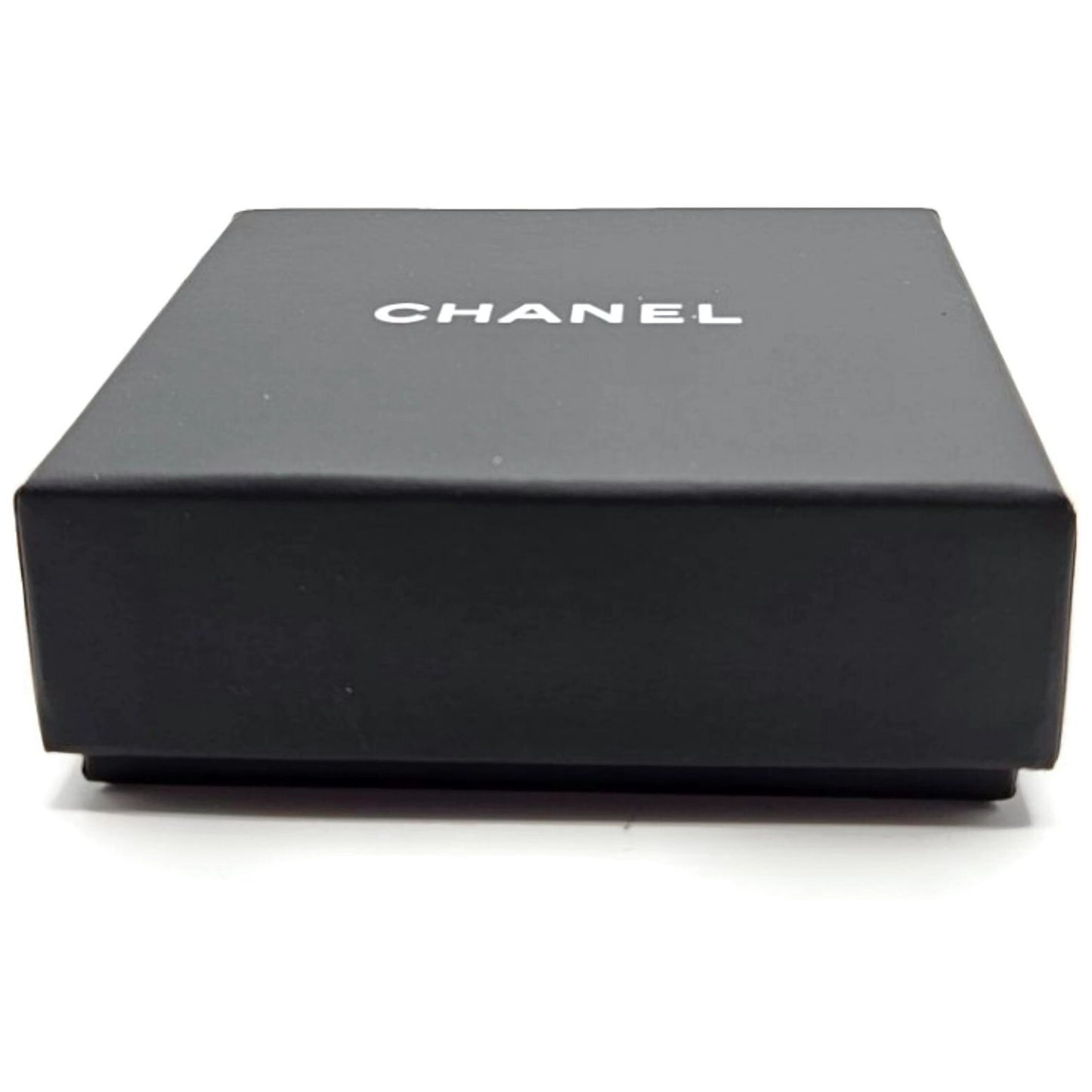 Co Co Chanel Brooch Pin Striped Enamel White Navy Blue with Velvet Pouch Box Tag