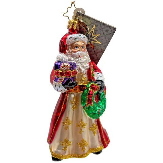 Christopher Radko Gracious Grandeur Santa Claus Glass Christmas Ornament 1016353