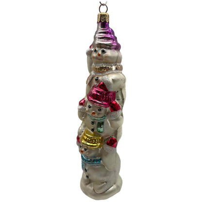 Christopher Radko Snowtem Pole Snowmen Christmas Tree Ornament 96-155-0