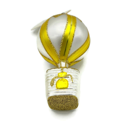Patricia Breen Versailles Balloon Citrine Striped Christmas Holiday Ornament
