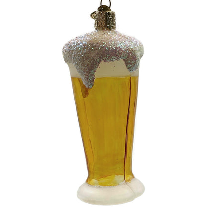 OWC Draft Glass Of Beer Ornament With Foam Old World Christmas Tree Decor