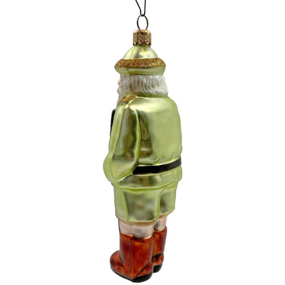 Patricia Breen Safari Santa Claus Khaki Africa Green Christmas Tree Ornament