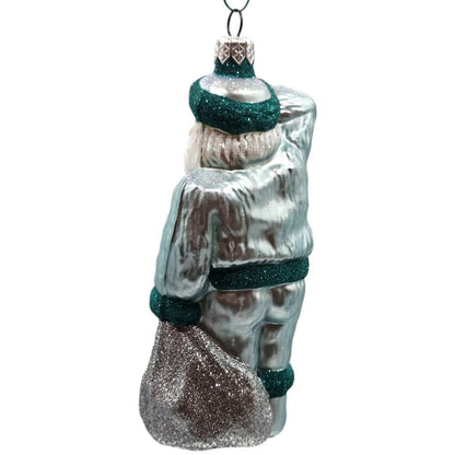 Patricia Breen A Santa for Thomas Turquoise Silver Bag Christmas Tree Ornament