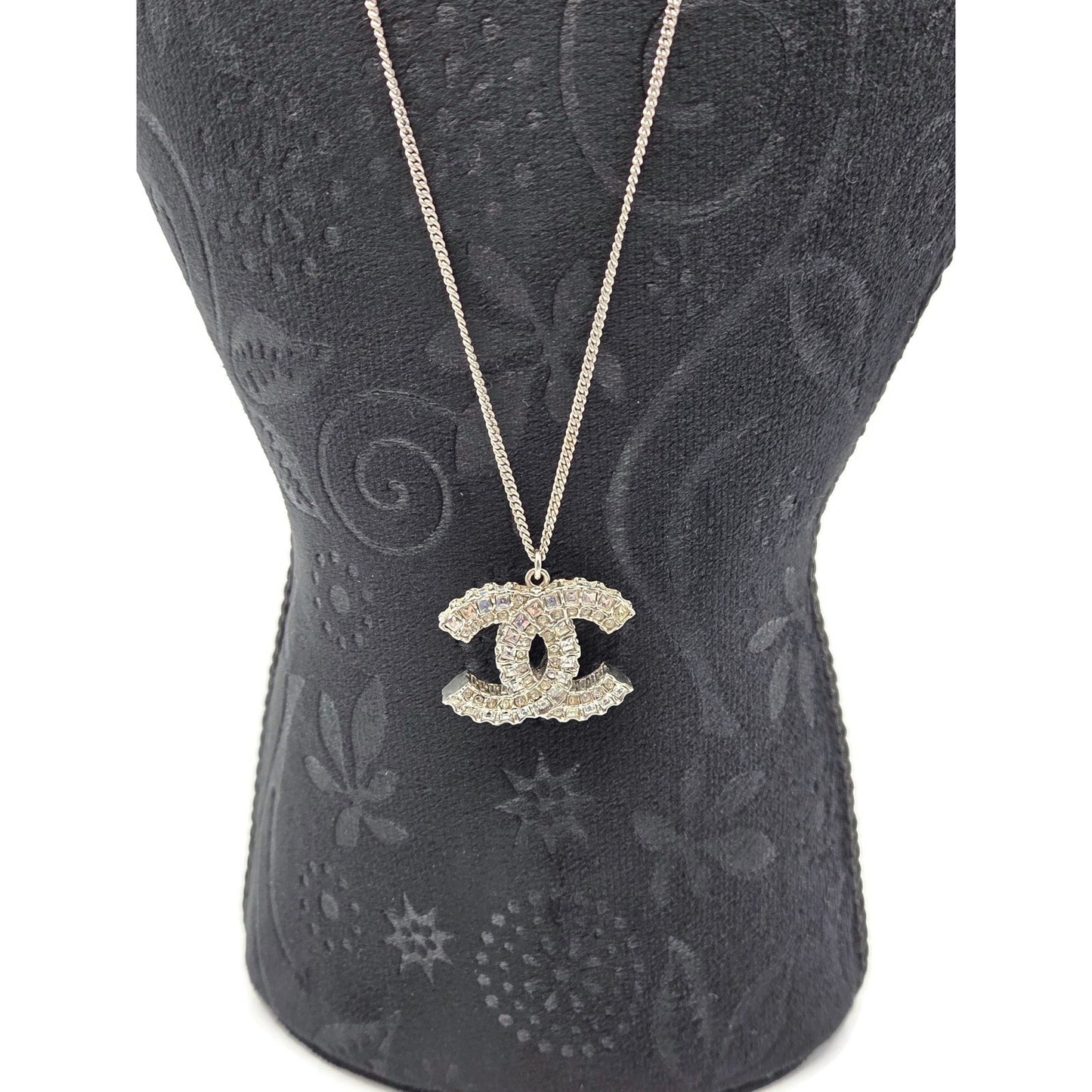 CoCo Chanel Crystal Pendant Necklace Chanel France Vintage Fashion Jewelry
