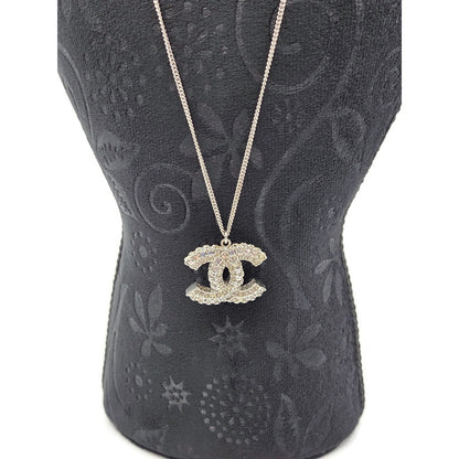 CoCo Chanel Crystal Pendant Necklace Chanel France Vintage Fashion Jewelry