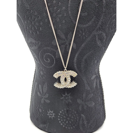 CoCo Chanel Crystal Pendant Necklace Chanel France Vintage Fashion Jewelry