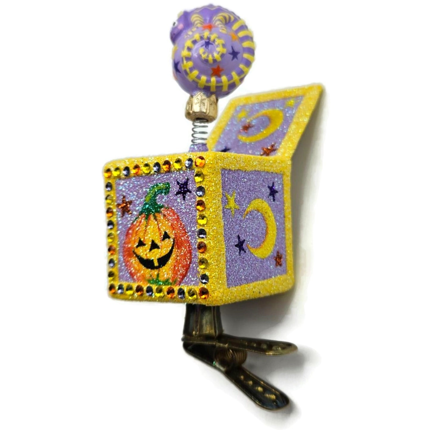 Patricia Breen Pop! Goes the Chameleon Purple Halloween Clip On Ornament CATZ